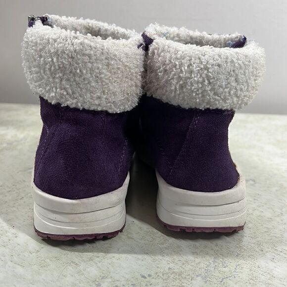 Lands End Purple Suede Zip Bootie 6.5 - Picture 6 of 8
